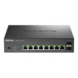 Smart+ L2+ 8 ports 2,5 GbE PoE (1-2 - 60W - 3-8 - 30W) & 2 ports 10 GbE SFP+ - Budget PoE 120 W (DMS-1250-10SPL/E)_1